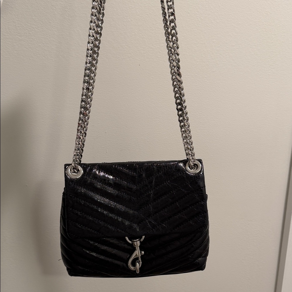 Black Quilted Chain Shoulder Bag